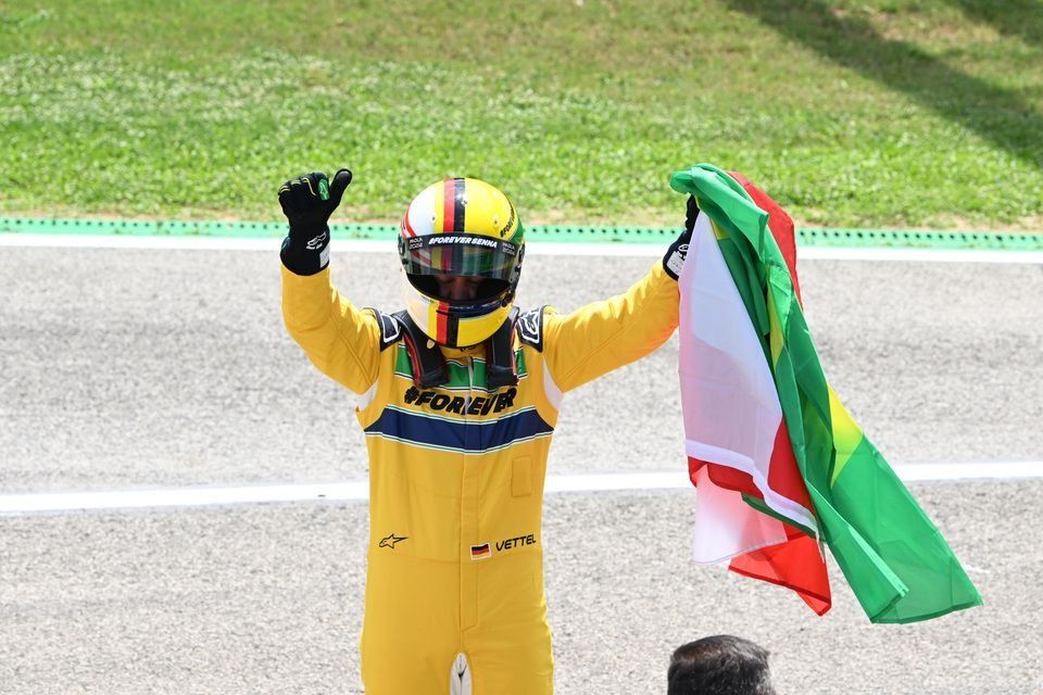 Vettel 'overwhelmed' to complete Senna's Imola idea with Austrian flag