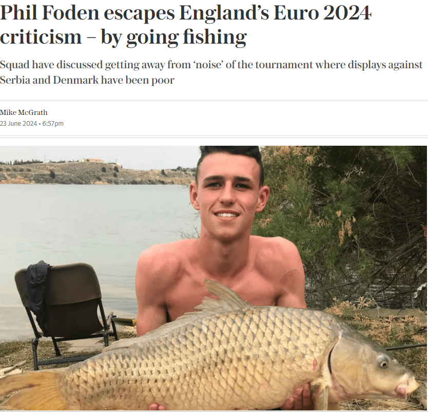 Foden the Fisherman Goes Online During Euro Cup! Dodging Criticism, Believes England Will Top Group