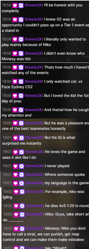 Stewie2K: Didn't know m0NESY before Dallas