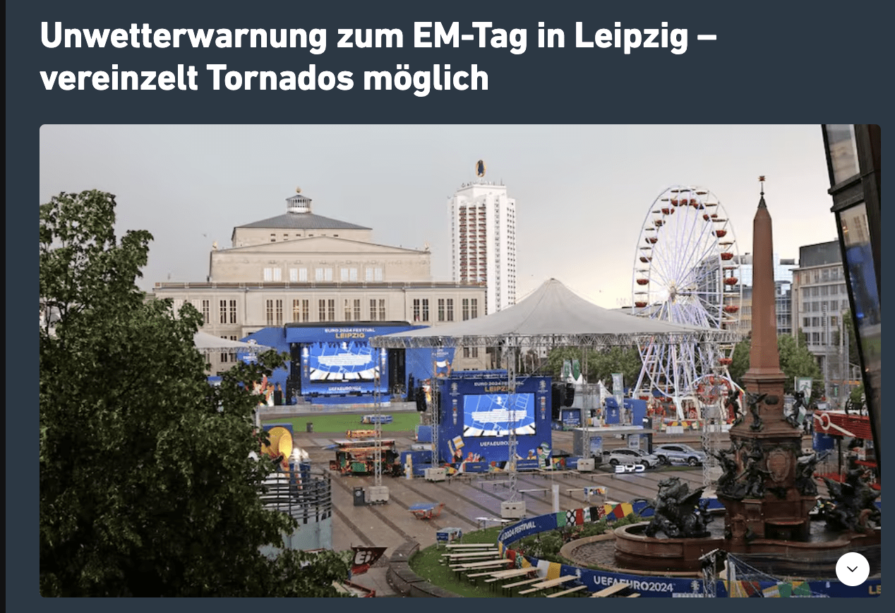 DWD: Hail and strong winds in Leipzig today, France vs. Netherlands match could be played in adverse weather