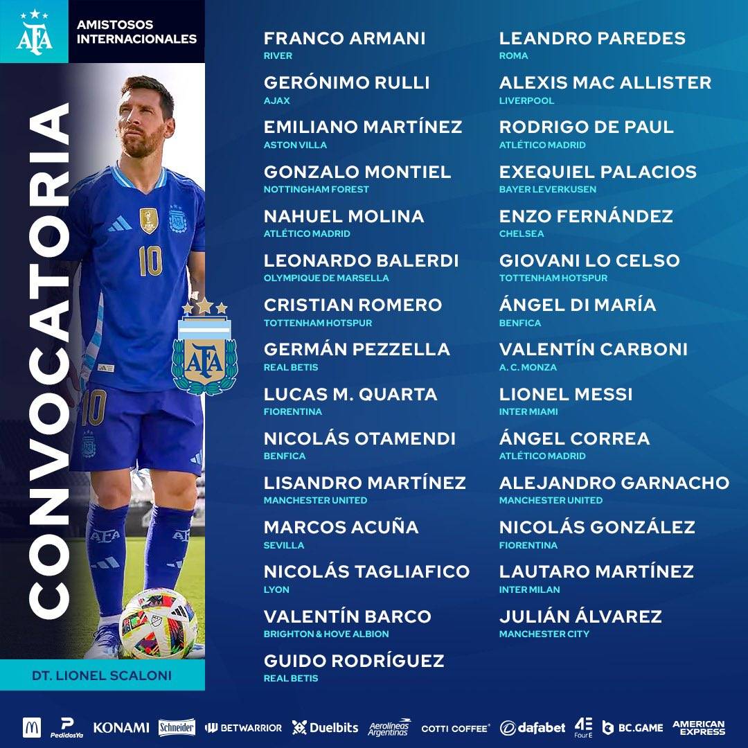 Team Journalist: Argentina to Announce 26-Man Squad for Copa América Tomorrow