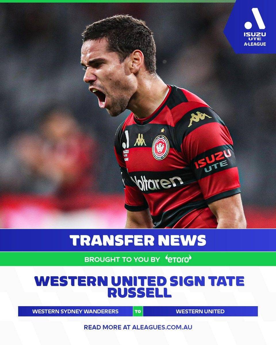 Official: Western United signs Western Sydney Wanderers defender Tate Russell