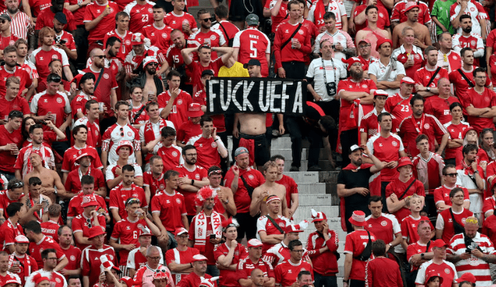 DPA: Danish Football Association fined over €10,000 for fans' offensive banner targeting UEFA
