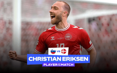 Eriksen named Man of the Match in Slovenia-Denmark clash