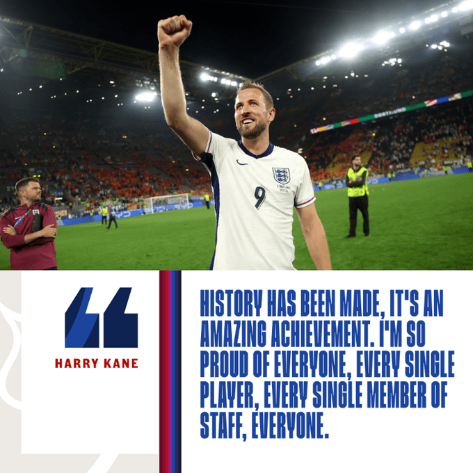 Kane: I'm Proud of the Whole England Team, Our Remaining Goal is the Final Game