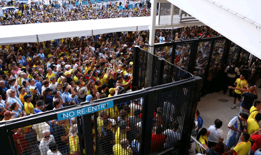 Chaos at the Copa America Final! Eyewitness: Extreme Crowding and Shoving, Severe Lack of Drinking Water at the Scene