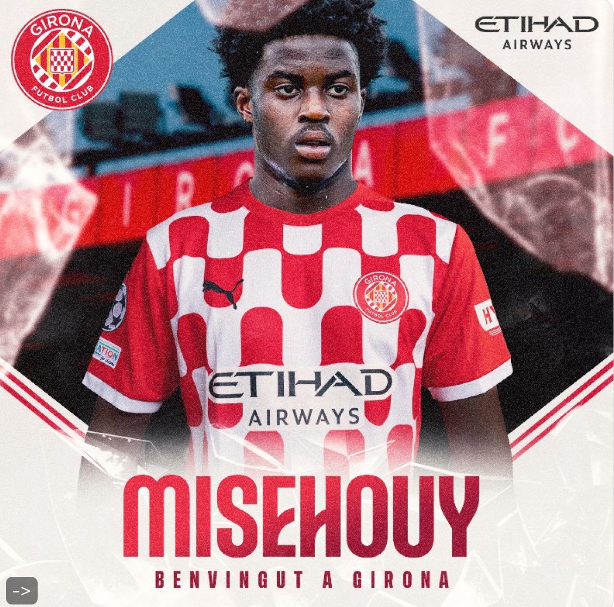 Girona Official: Young Ajax Forward Gabriël Misehouy Joins the Team; Agreement Until 2028