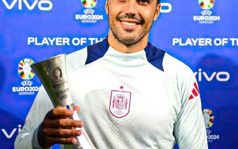 Official: Rodri Named Best Player of the Euro Cup