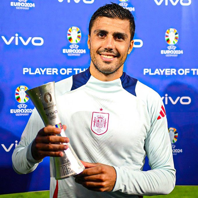 Official: Rodri Named Best Player of the Euro Cup