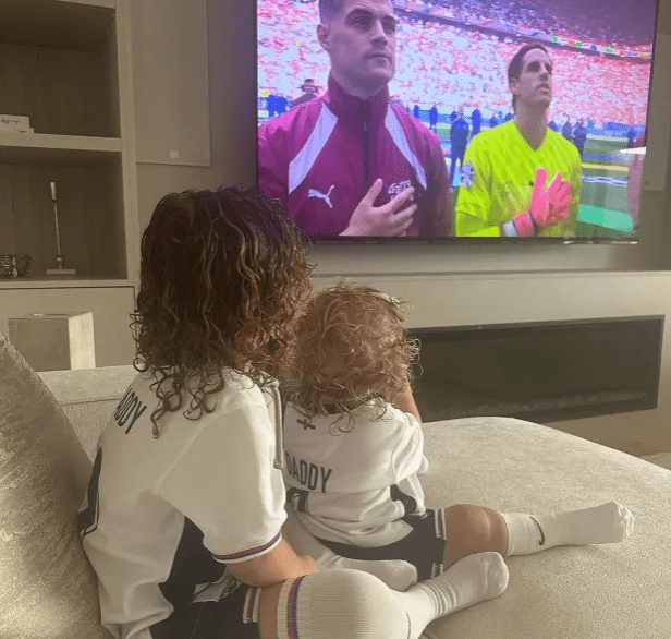 Kyle Walker's wife watches England progress at the sidelines, ex-wife posts picture of their children watching the match