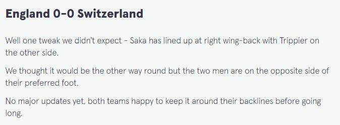 British Media Fooled Too: Trippier at Left-Back, Saka on the Right Wing