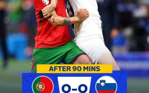 No Goals for Either Side, Portugal vs Slovenia Match Heads to Extra Time