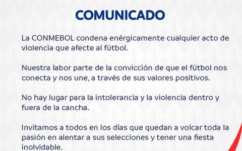 CONMEBOL Official: Football Unites, No Violence Allowed On or Off the Pitch