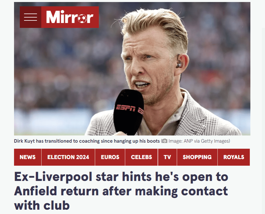 Kuyt: Slot will be a success at Anfield, I remain in touch with Liverpool