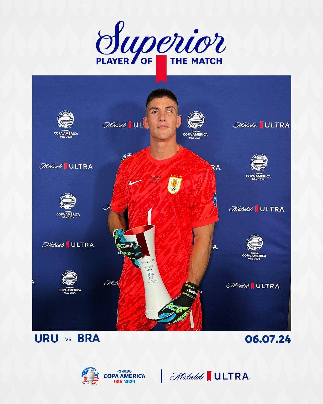 Deserved Recognition! Official: Goalkeeper Rochet Named Man of the Match in Uruguay's Win Over Brazil