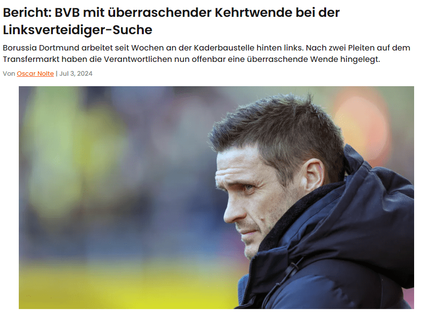 German media: Dortmund no longer seeking left-back replacement after Mats Hummels, set to rely on Bensebaini