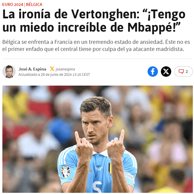 When Enemies Meet: Vertonghen's Ironic Fear of Mbappe - "I'm So Scared, It's Unbelievable!"