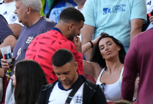 Kyle Walker's wife watches England progress at the sidelines, ex-wife posts picture of their children watching the match