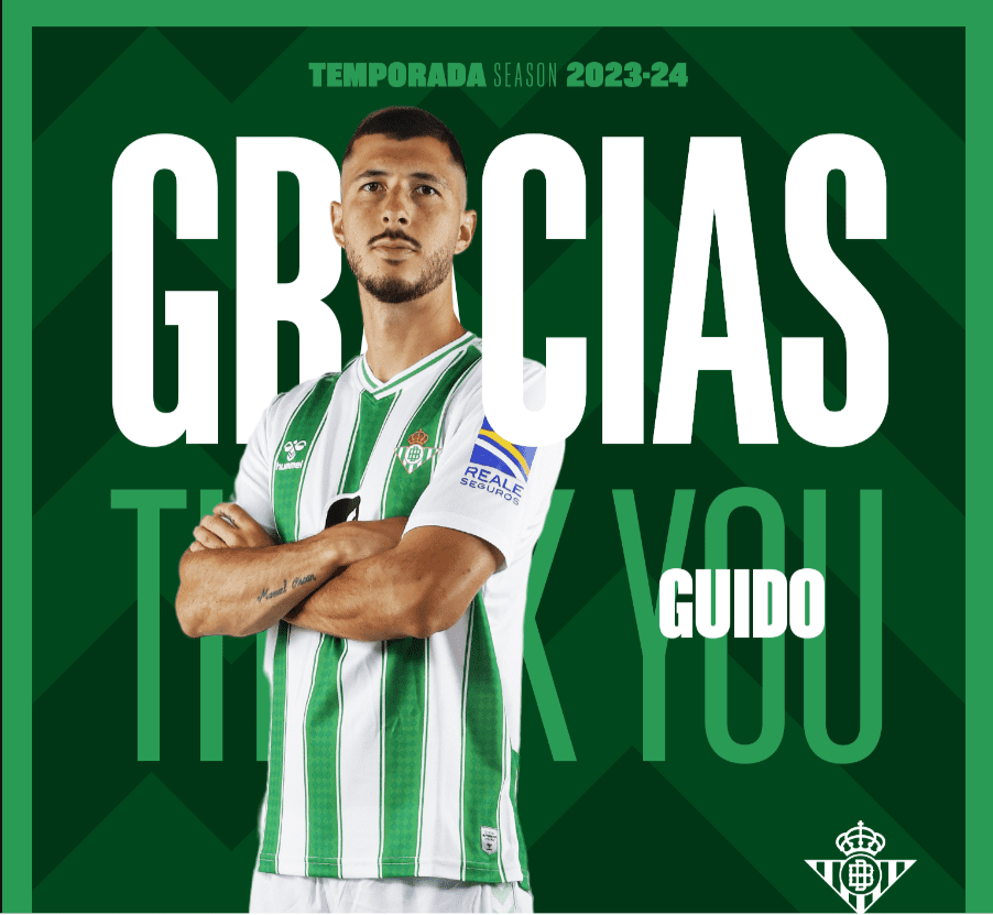 Real Betis Official: Argentine International Guido Leaves on Contract Expiry