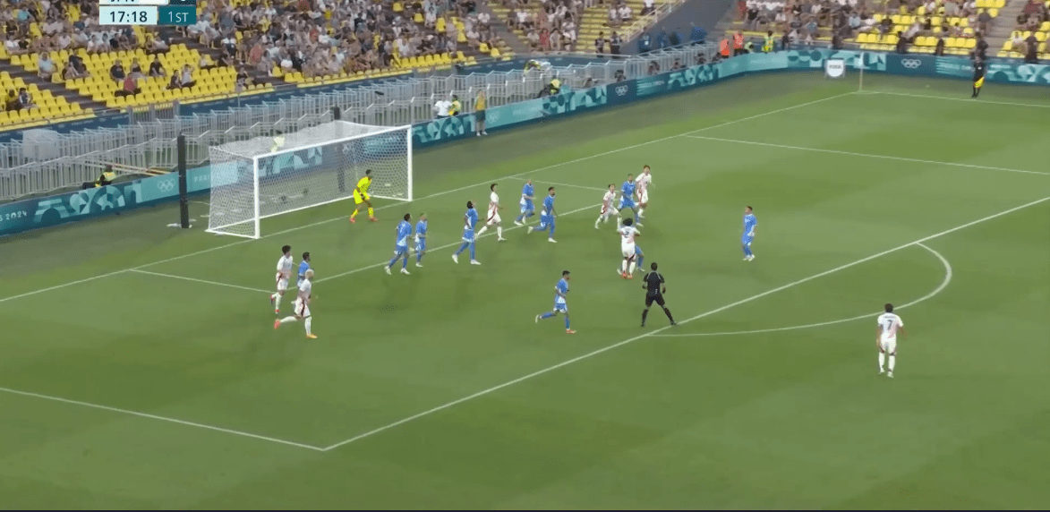 Olympic Men's Football Halftime: Abada Misses a Clear Chance, Kimura Seiji's Header Creates Danger, Israel Draw with Japan