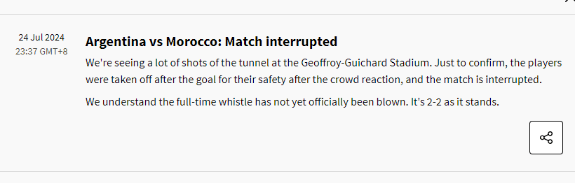 What's Going On? Fan Invasion Causes Interruption in the Final Moments of Argentina vs. Morocco; Official Site Shows Match Not Concluded