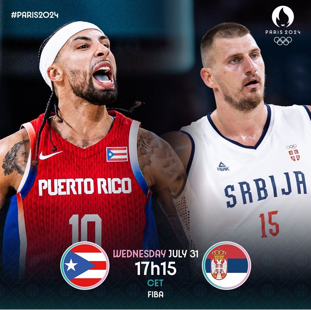 Men's Olympic Basketball Match Report: Jokic++ Serbia - Defeats Puerto Rico