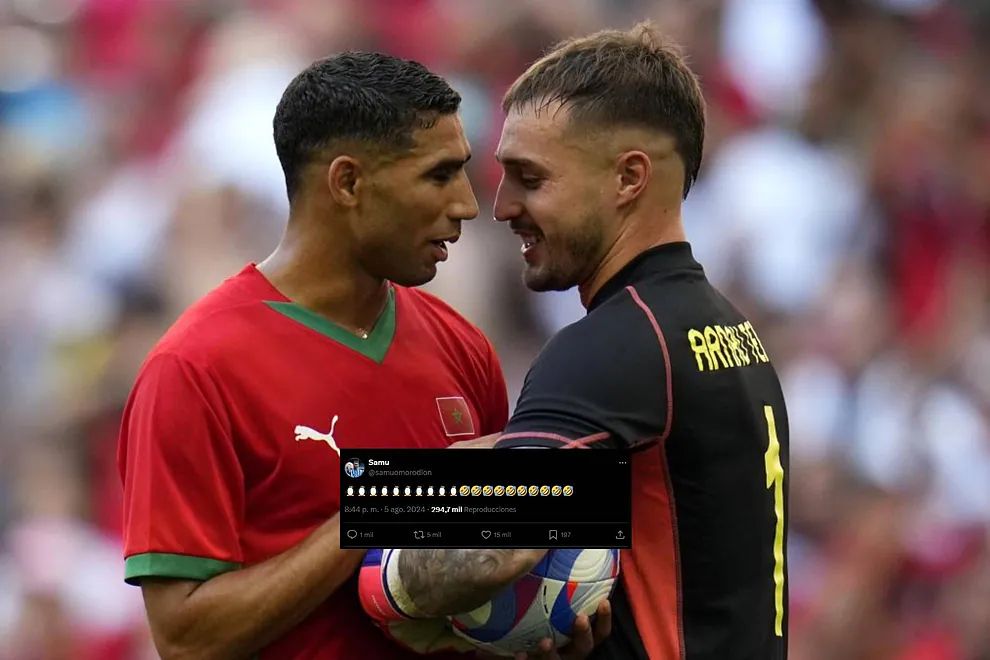 New Grievances and Old Scores Settled! Olympic Men's Football: Spain Eliminates Morocco; Players Post Memes to Satirize Achraf Hakimi