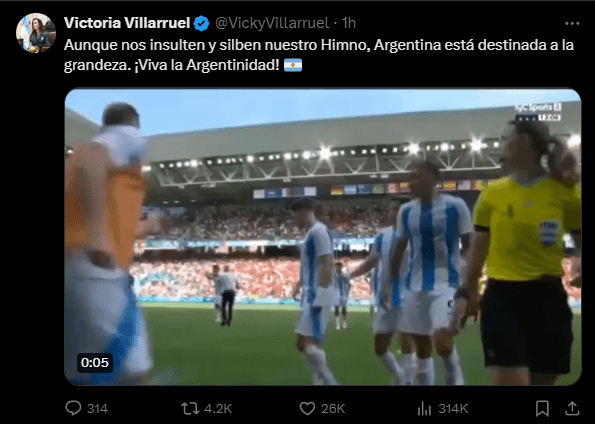 Vice President of Argentina Blasts on Social Media: They've Humiliated Us Again, But Argentina is Destined for Greatness!