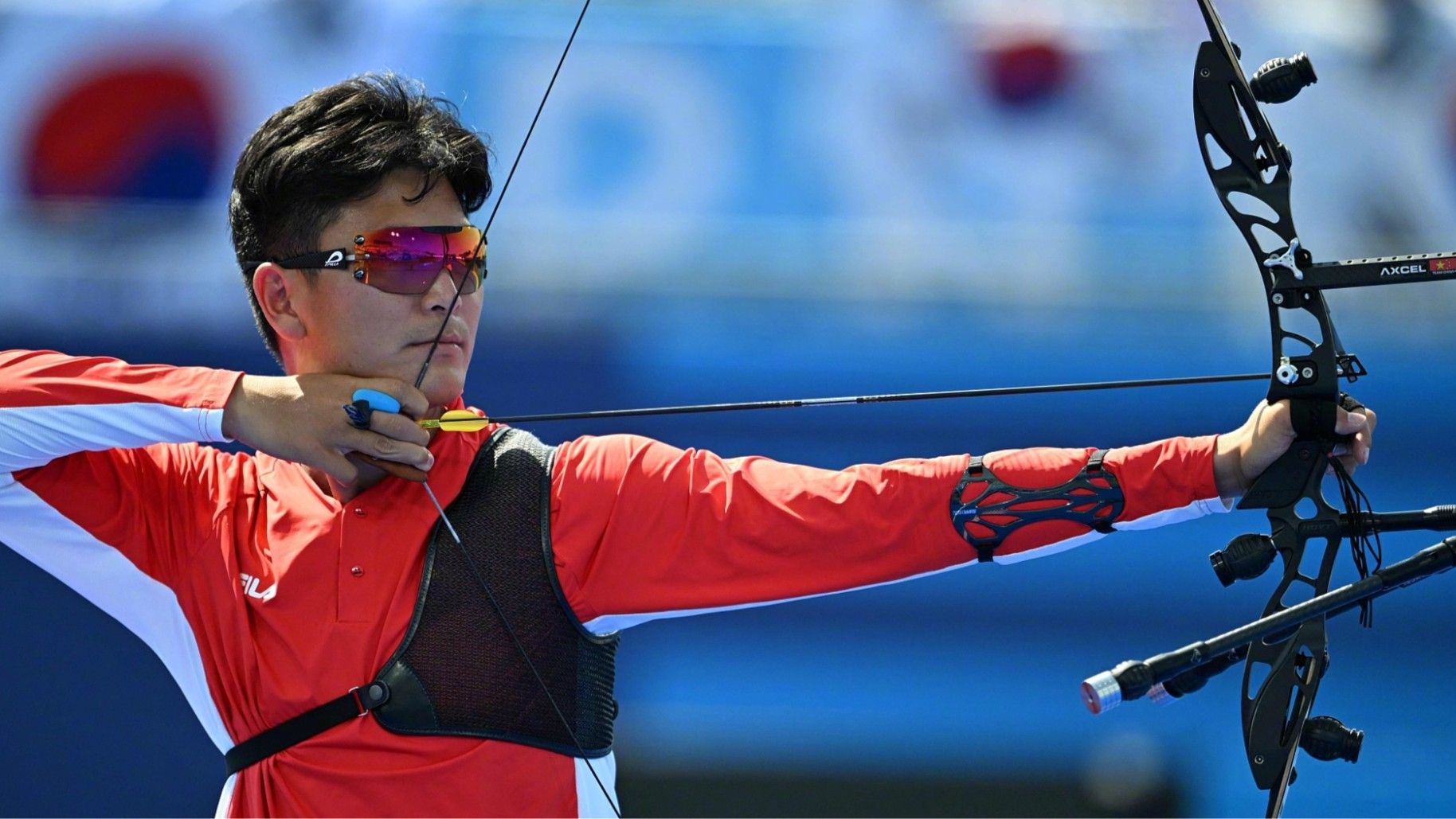 Archery Men's Individual - Final: Chinese Competitor Wang Yan Falls to South Korean Competitor Lee U Seok