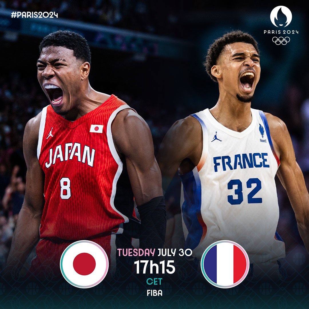 France vs. Japan starters: Gobert and Wenban double tower strike against Rui Hachimura