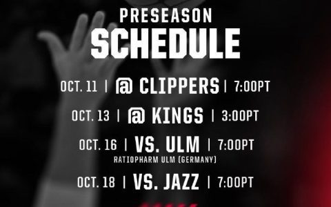 Blazers Officially Announce Preseason Schedule for 2024-25 Season: First Game Against Clippers on October 12th