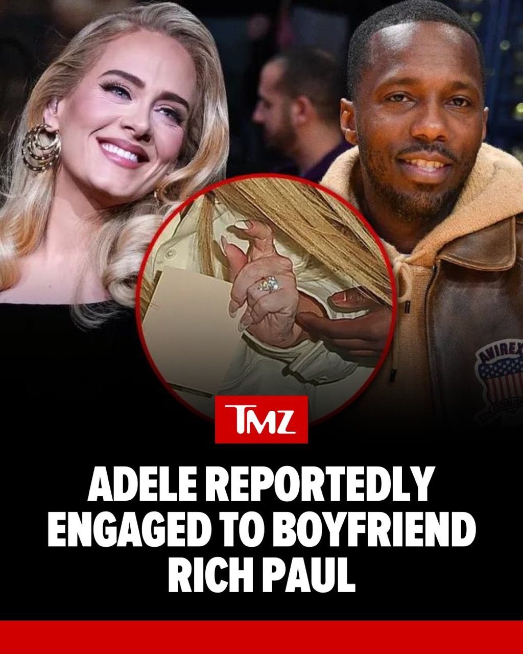 Gossip Media: Renowned Singer Adele Has Officially Engaged to Basketball Agent Rich Paul