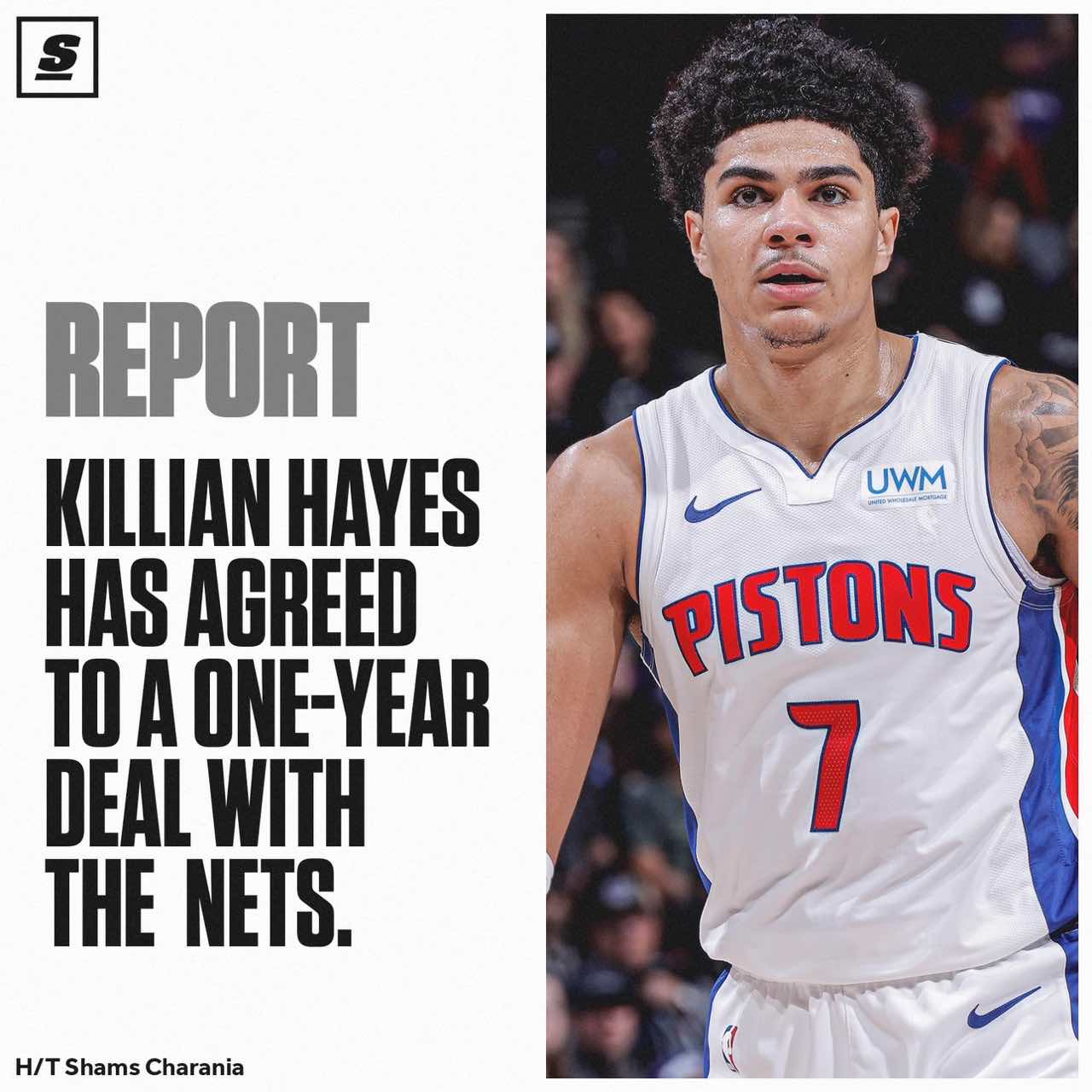 Free Agent Killian Hayes Signs One-Year Deal with the Nets