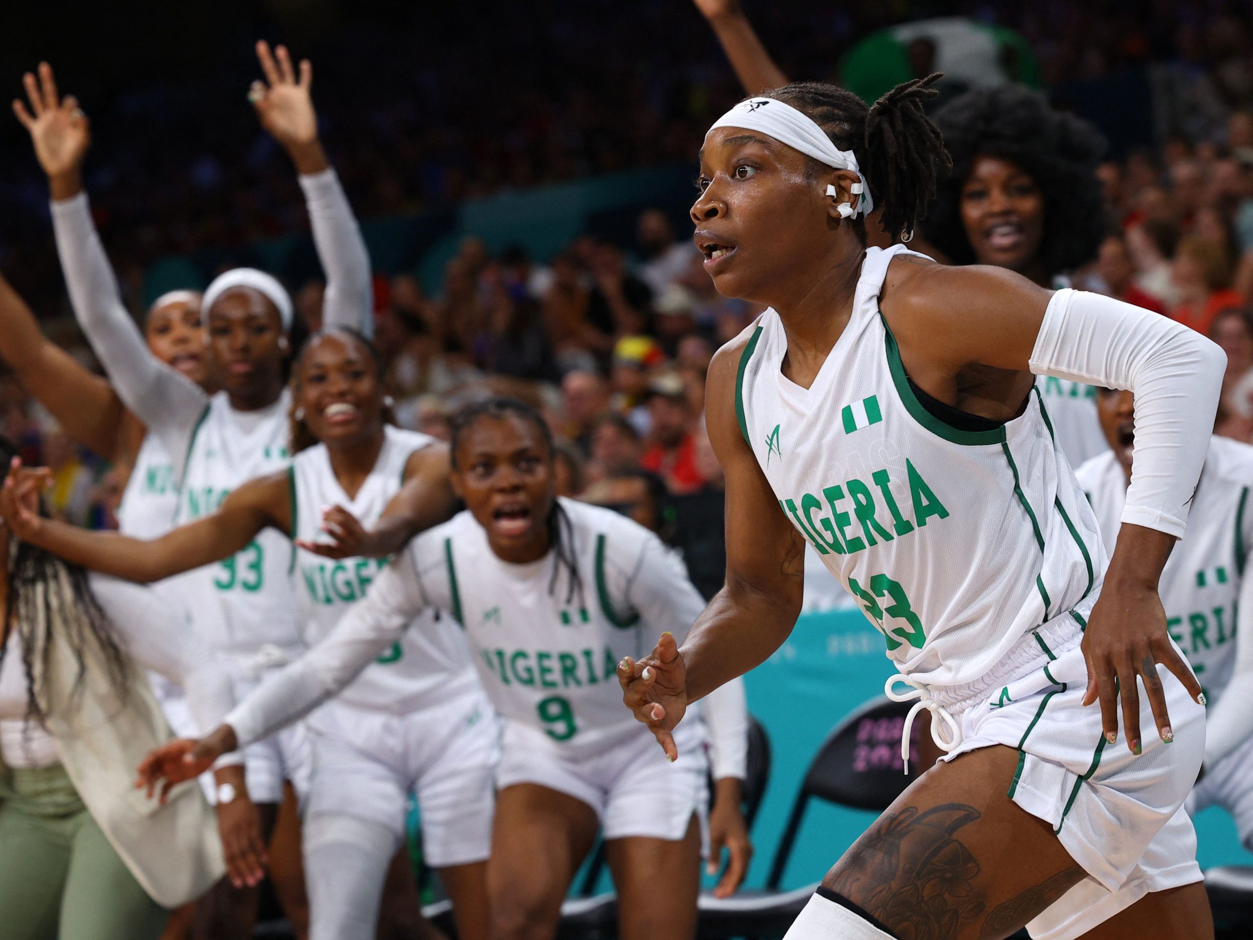 Nigeria Women's Basketball Team Launches an Offensive Wave in the Second Quarter, Leading Australia by Points at Half Time