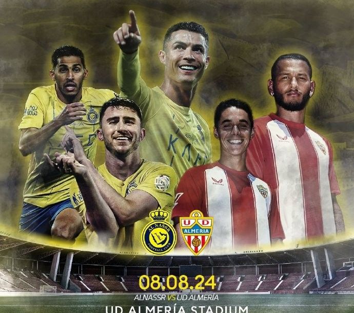 Official: August 8, Riyadh Victory to Play Friendly Against Almeria with Ronaldo Centered in Poster