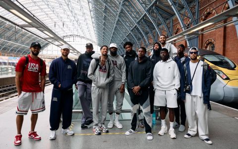 Style on Point! US Media Releases Multiple Group Photos of the USA Basketball Team at the Lille Station in France