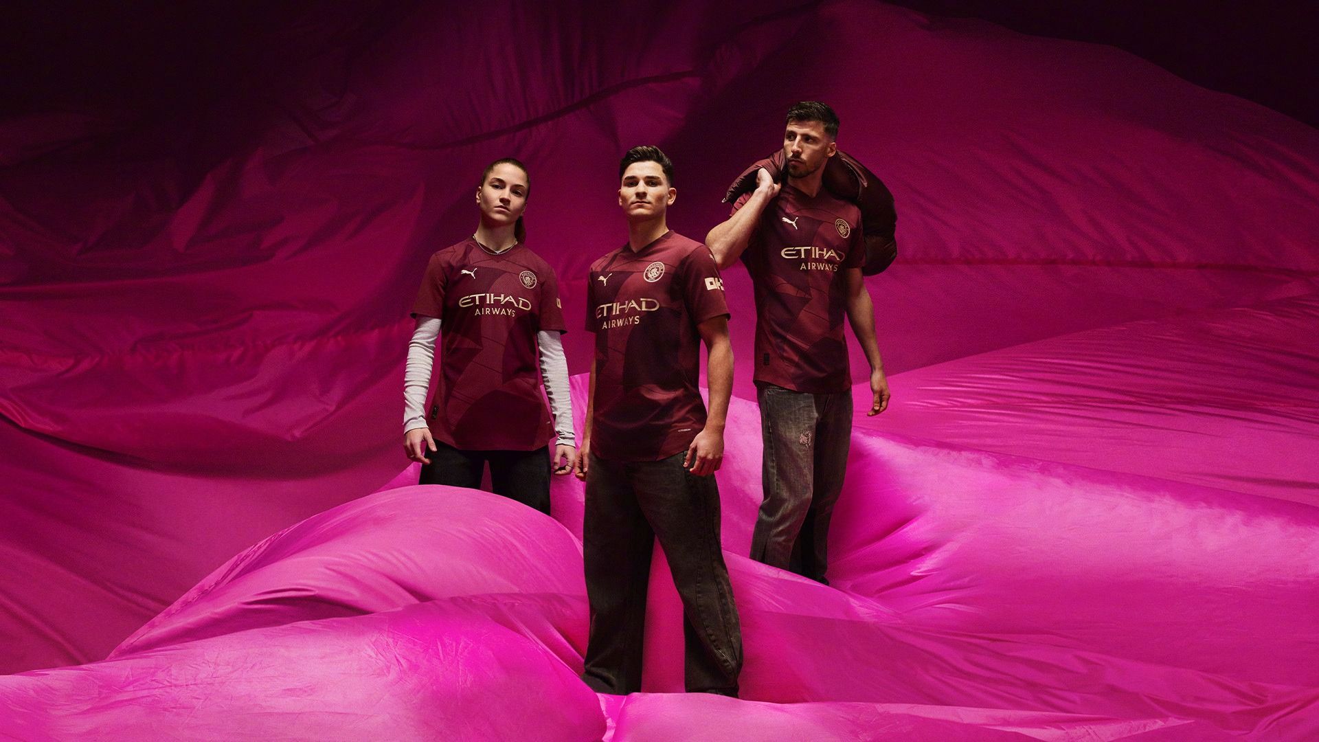 Manchester City Unveils Second Away Kit: Burgundy with Golden Accents