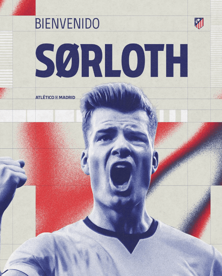 Atlético de Madrid Officially Signs Norwegian Striker Alexander Sørloth; Player Shares Photo on Social Media: Dream Come True