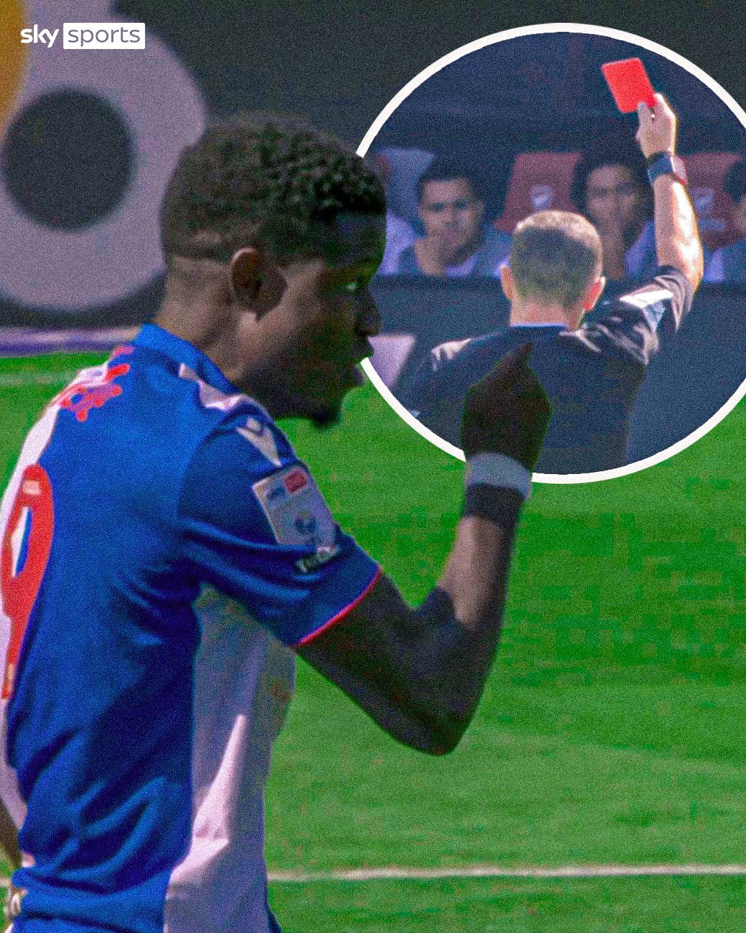 Accommodate? Blackburn Striker Makes Card-Gesture After Foul, Referee Shows Second Yellow Card to Send Him Off