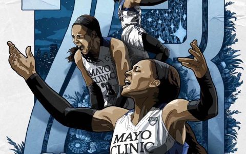 The jersey retirement ceremony is approaching! The Lynx official account shares a comic image of team legend Maya Moore to build excitement: .GOAT