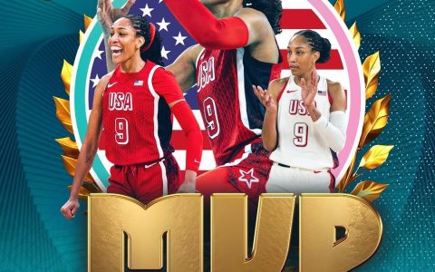 FIBA Official: US Player Wilson Named MVP of Women's Basketball at Paris Olympics