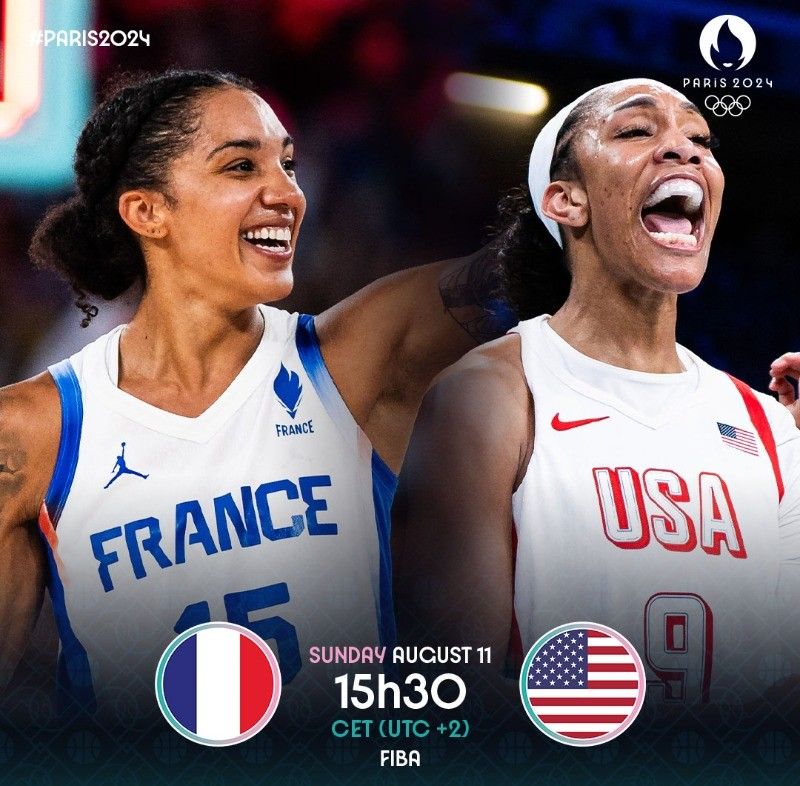 Strong defensive presence! After the first quarter of the match between USA Women's Basketball & France Women's Basketball, the USA is temporarily in the lead by points.