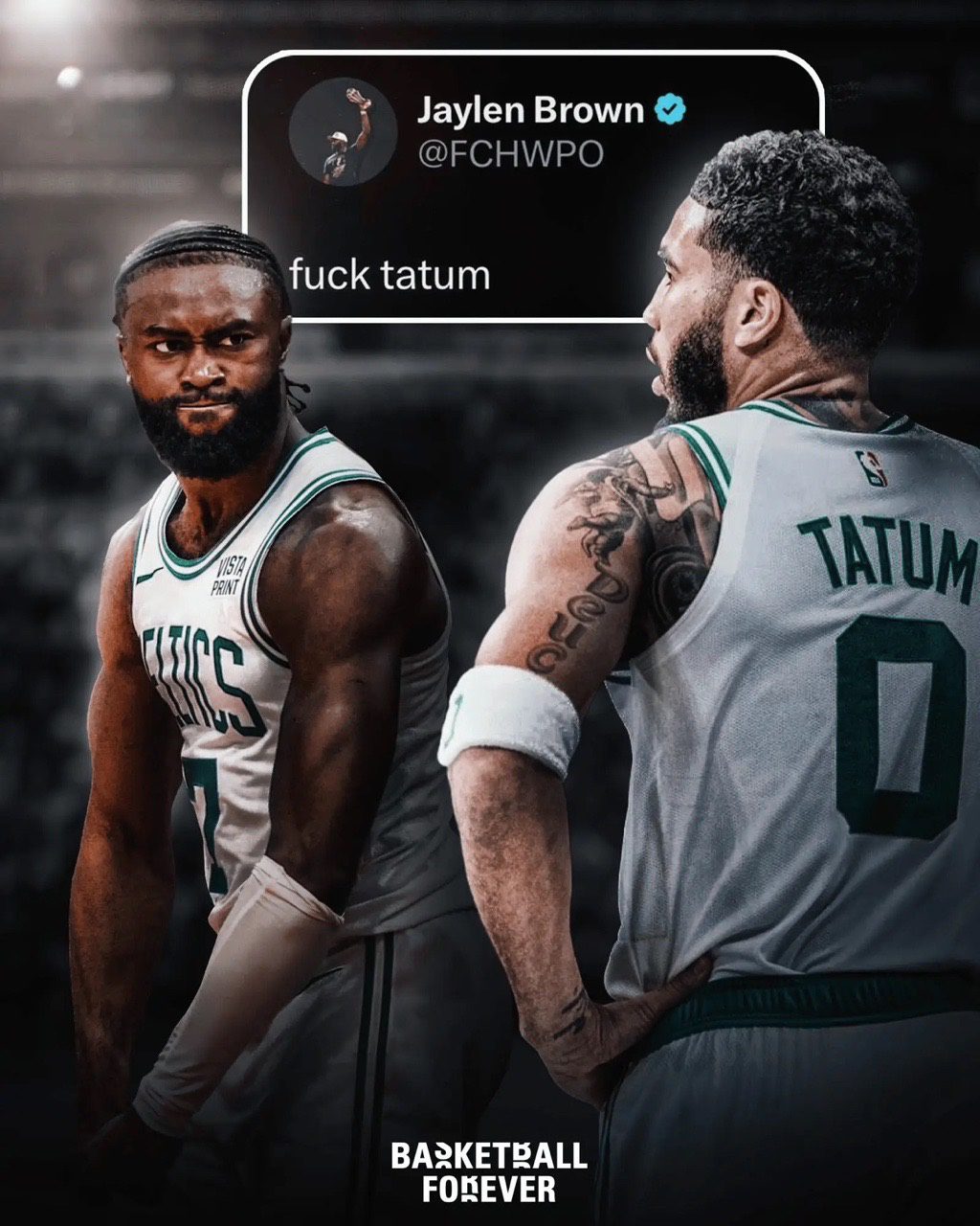 Jaylen Brown's Social Media Account Hacked; Hacker Launches Verbal Attacks on Tatum and Nike