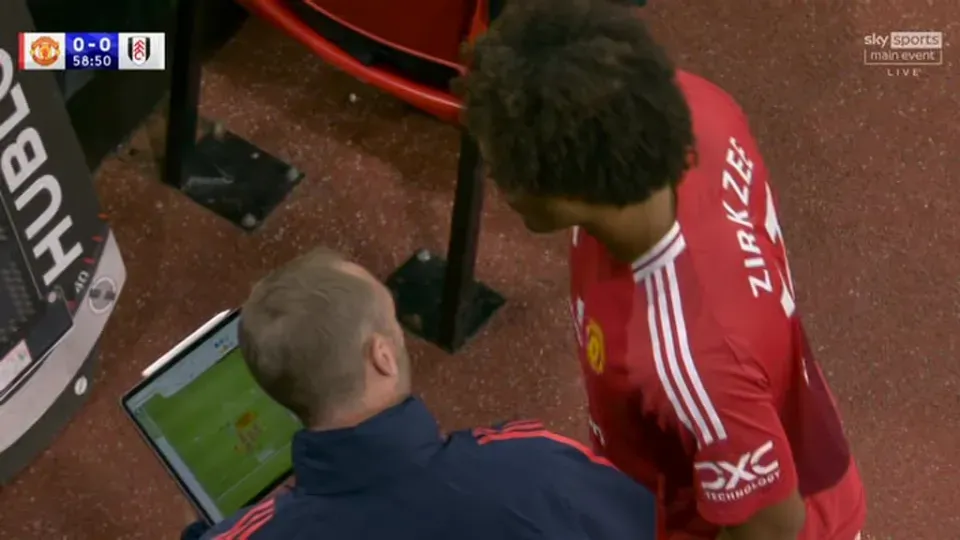 Leakage! Manchester United's Coach's Tactic Board Captured by TV Cameras, Corner Kick Defense Tactics Revealed