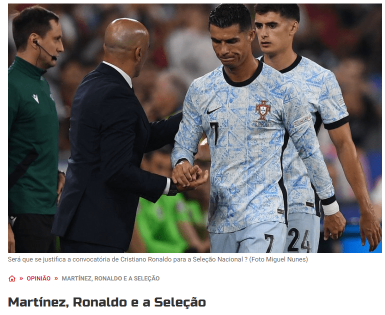 Portuguese Media: Ronaldo's Actions Have Become a Source of Unrest; Portugal Team Needs to Think Twice About His Inclusion