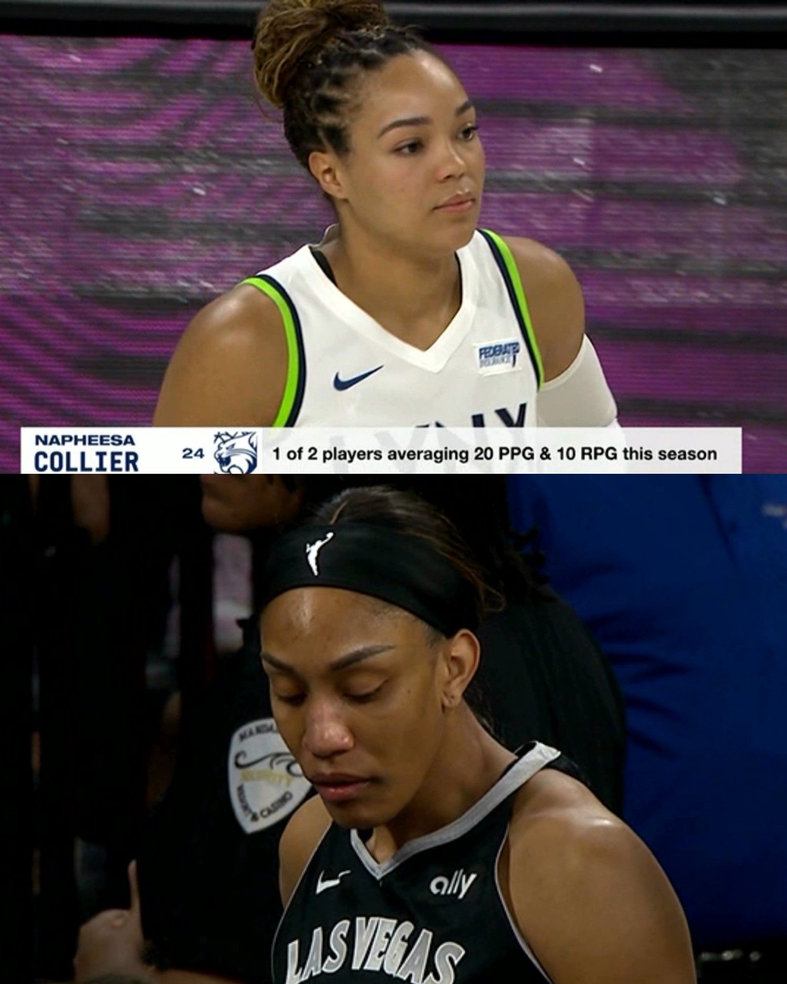 A True Match! This season in the WNBA, only two players average a 20-10: Collier and Wilson