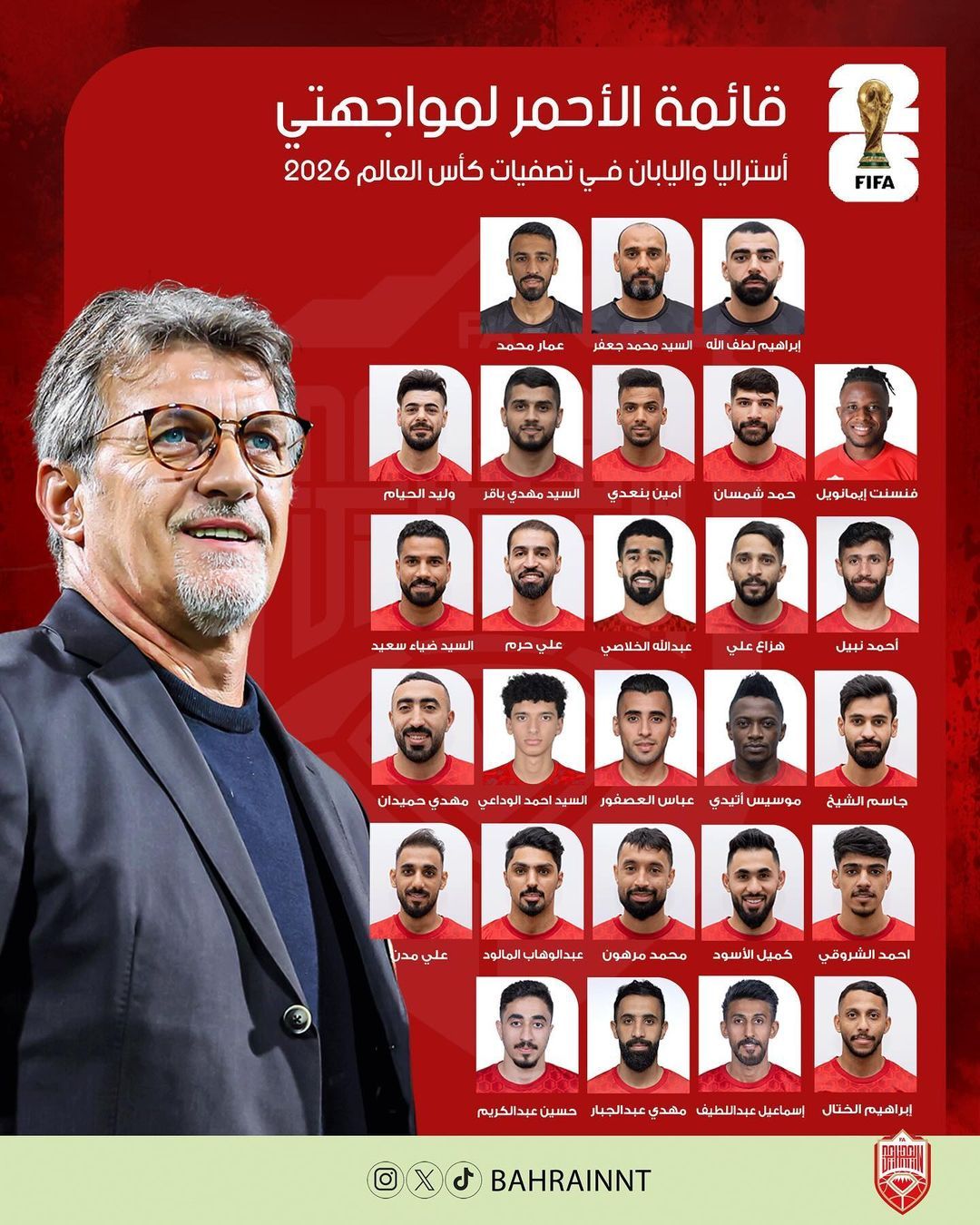 The Football Report on Bahrain's Strong Squad for the Qualifiers: Teenage Talent Jumps Four Levels, Overseas Striker Unexpectedly Left Out