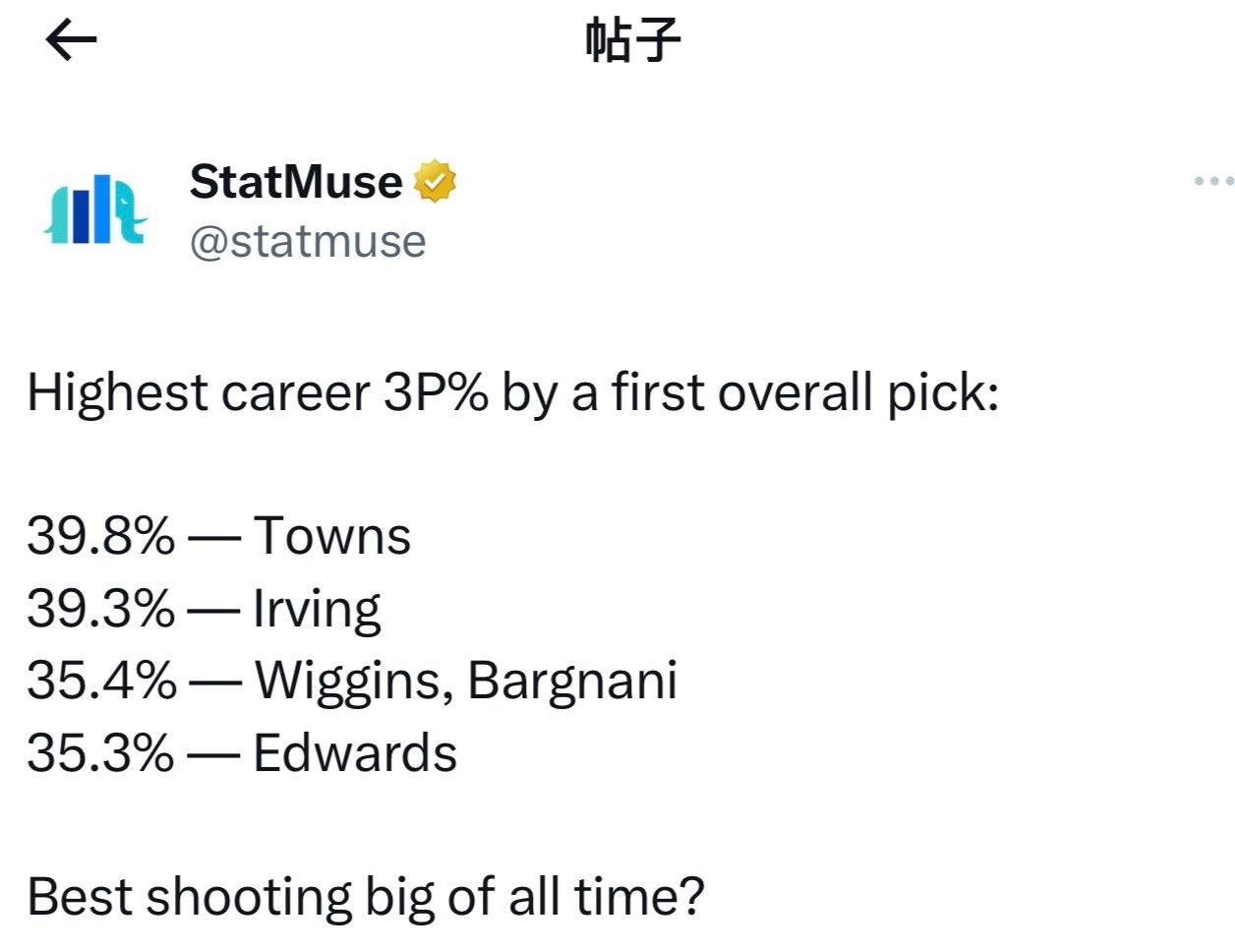 American Media Shares Career Three-Point Shooting Percentage of Top Draft Picks: Towns Leads, Irving Follows Closely