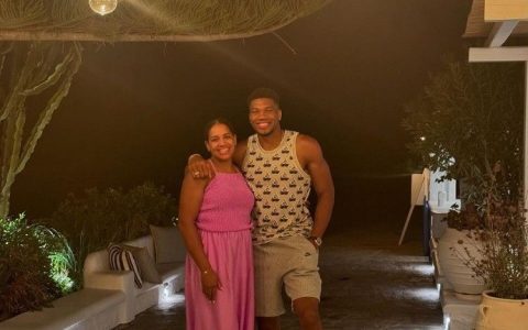 The Greek Freak updates social media with vacation photos with his wife: Greek Tavern