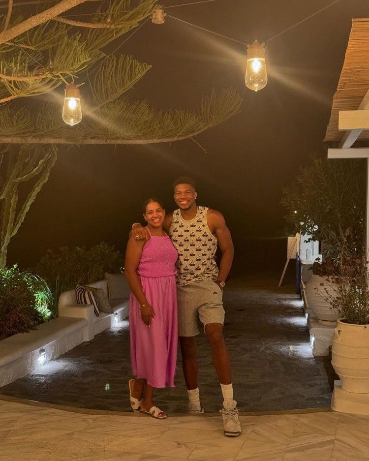 The Greek Freak updates social media with vacation photos with his wife: Greek Tavern